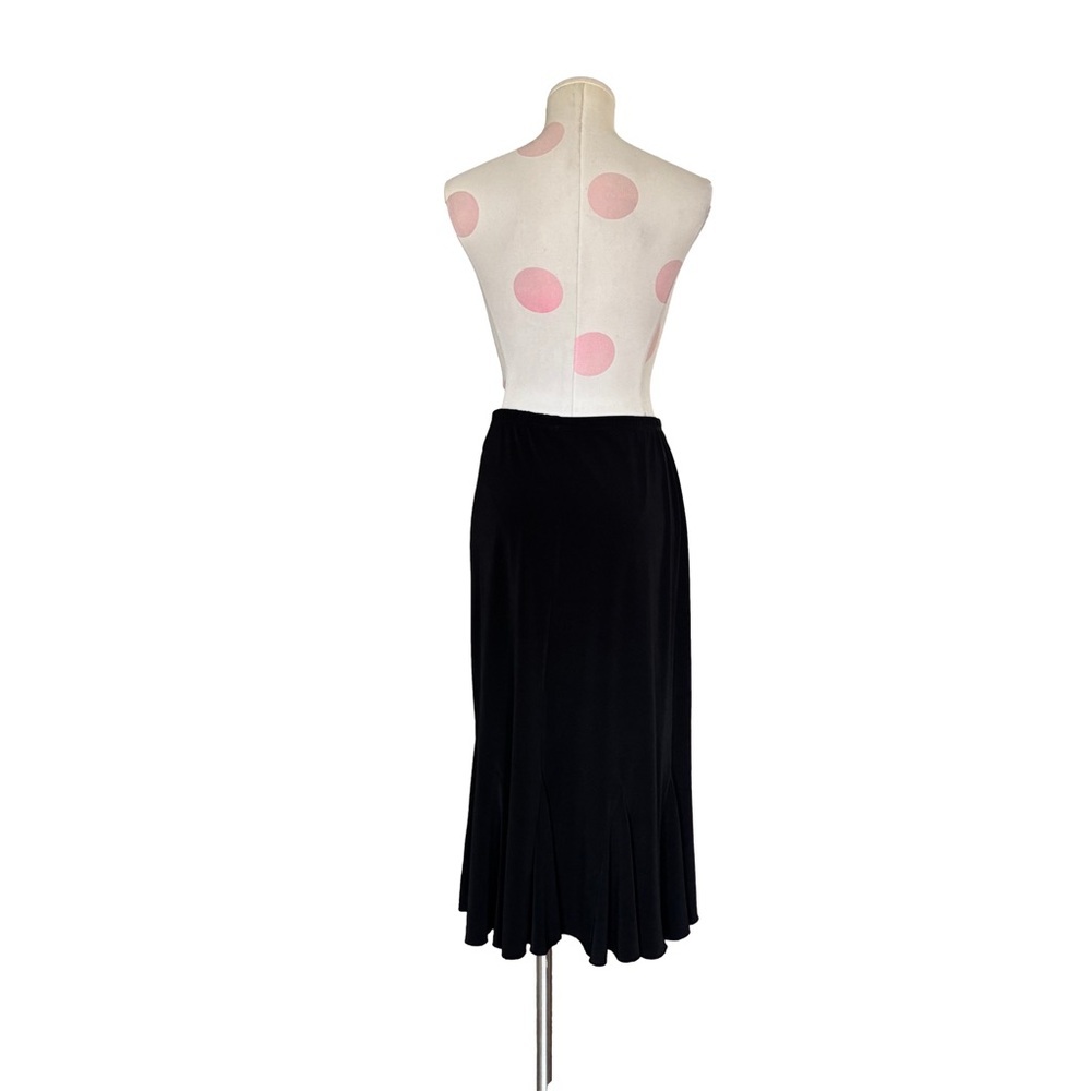 Y2K Minimalist whimsygoth Elegant Black Midi Skirt - M - Picture 5 of 7
